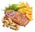 Steak And Mushroom Meal Royalty Free Stock Photo