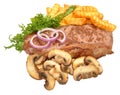 Steak And Mushroom Meal Royalty Free Stock Photo