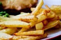 STEAK PIE CHIPS AND PEAS Royalty Free Stock Photo