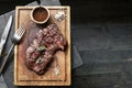 Steak. Piece of Grilled BBQ beef Royalty Free Stock Photo