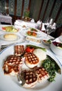 Steak plate and appetizer food