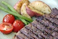 Steak with Potatoes, Tomatoes, and Beans