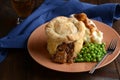 Steak pub pie with gravy Royalty Free Stock Photo