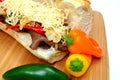 Steak And Sweet Pepper Sandwich Royalty Free Stock Photo