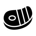 Steak  vector glyph flat con Royalty Free Stock Photo