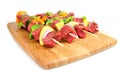 Steak And Vegetable Kabob's Royalty Free Stock Photo