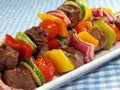 Steak & Vegetable Kebabs Royalty Free Stock Photo