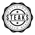 Steak vintage stamp vector