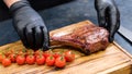 Steakhouse kitchen cowboy steak cherry tomatoes