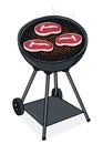 Steaks on a grill illustration