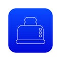 Steal toaster icon blue vector