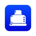 Steal toaster icon blue vector