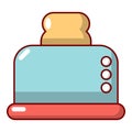 Steal toaster icon, cartoon style