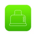 Steal toaster icon green vector