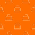 Steal toaster pattern vector orange