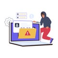 Stealing data account illustration concept