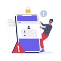 Stealing data account illustration concept