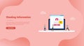 Stealing information digital hacking thief concept for website template or landing homepage - vector