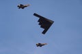 Stealth B2 Bomber and fighter jet flyover Rose Parade 2018