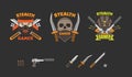 Stealth Gamer avatar badge collection, flat vector illustrations