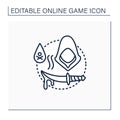 Stealth games line icon