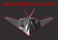 Stealth Military Aircraft. Vector illustration Royalty Free Stock Photo