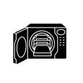 Steam autoclave black glyph icon