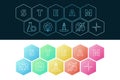 STEAM banners set. Vector science and education illustration Royalty Free Stock Photo