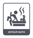 2steam bath icon in trendy design style. 2steam bath icon isolated on white background. 2steam bath vector icon simple and modern