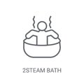 2Steam bath icon. Trendy 2Steam bath logo concept on white backg