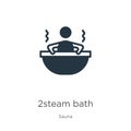 2steam bath icon vector. Trendy flat 2steam bath icon from sauna collection isolated on white background. Vector illustration can