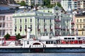 Steam-boat Gisela in front of the town hall in Gmunden