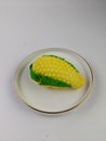 steam bun or pau in a corn shaped