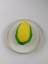 steam bun or pau in a corn shaped