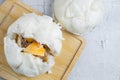 Steam Buns Chinese food on white background