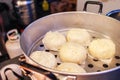 Steam buns at night market