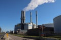 Steam from the chimneys of waste incinerator AVR Royalty Free Stock Photo