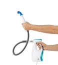 Steam cleaner in hands