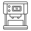 Steam coffee machine icon, outline style