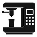 Steam coffee machine icon, simple style