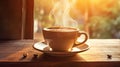steam coffee sun Royalty Free Stock Photo