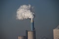 Steam comes out the chimney of the coal power plant of Engie in the Rotterdam Maasvlakte harbor in The Netherlands