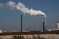 Steam comes out the chimney of the coal power plant of Engie in the Rotterdam Maasvlakte harbor in The Netherlands