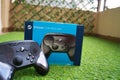 Steam Controller by Valve with its original box in calm early cold morning