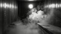 Steam emanating from the sauna symbolizing the bodys sweat glands working to release toxins. Royalty Free Stock Photo