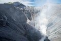 Steam emerging from Mount Bromo crater