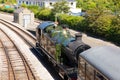 Steam engine Dartmouth railway station Devon Royalty Free Stock Photo