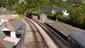 Steam engine Dartmouth railway station Devon Royalty Free Stock Photo