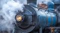 Steam Engine Headlight and Smoke Close-up Royalty Free Stock Photo