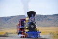 Engine 60 Jupiter steam train at the Promontory point in Utah Royalty Free Stock Photo